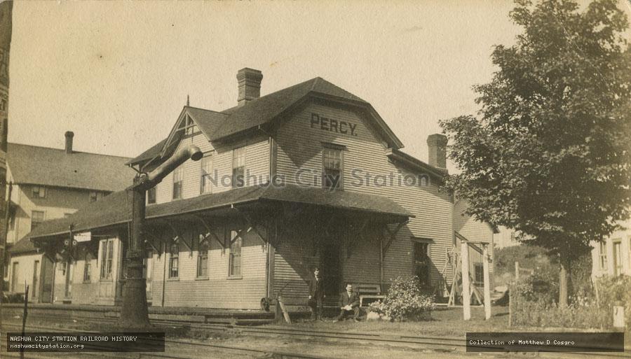 Postcard: Railroad Station, Percy, New Hampshire